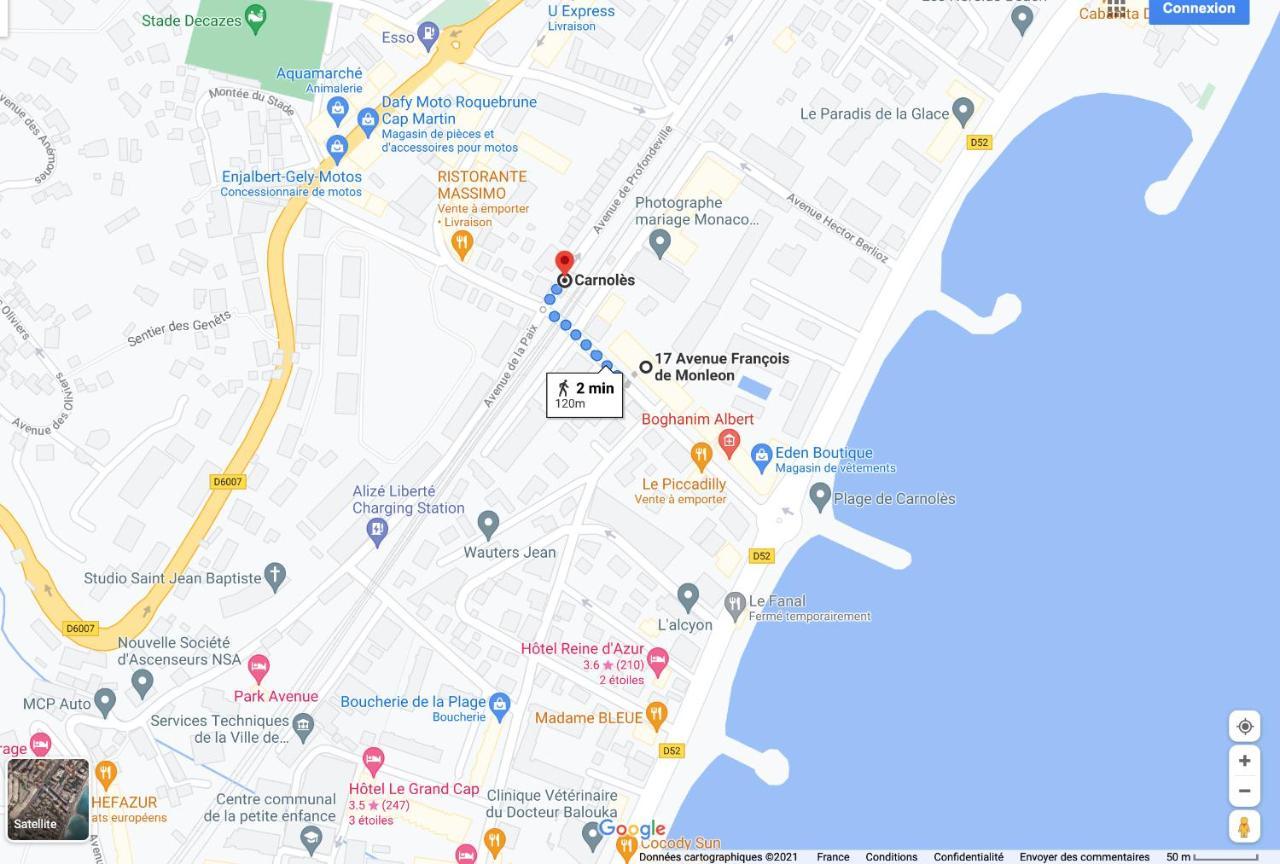 Chaleureux Studio, 200M De La Plage, Parking, Wifi Roquebrune-Cap-Martin Eksteriør bilde